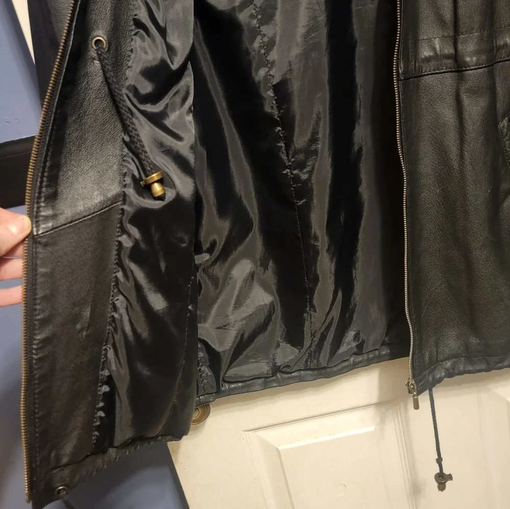 G3 Vintage Cinch Waist Leather Jacket Size M - Picture 7 of 13